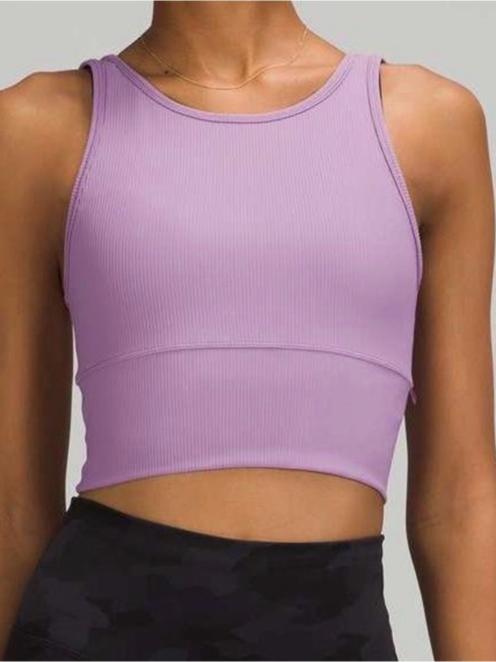 lululemon athletica Lavender Ribbed Cropped Tank